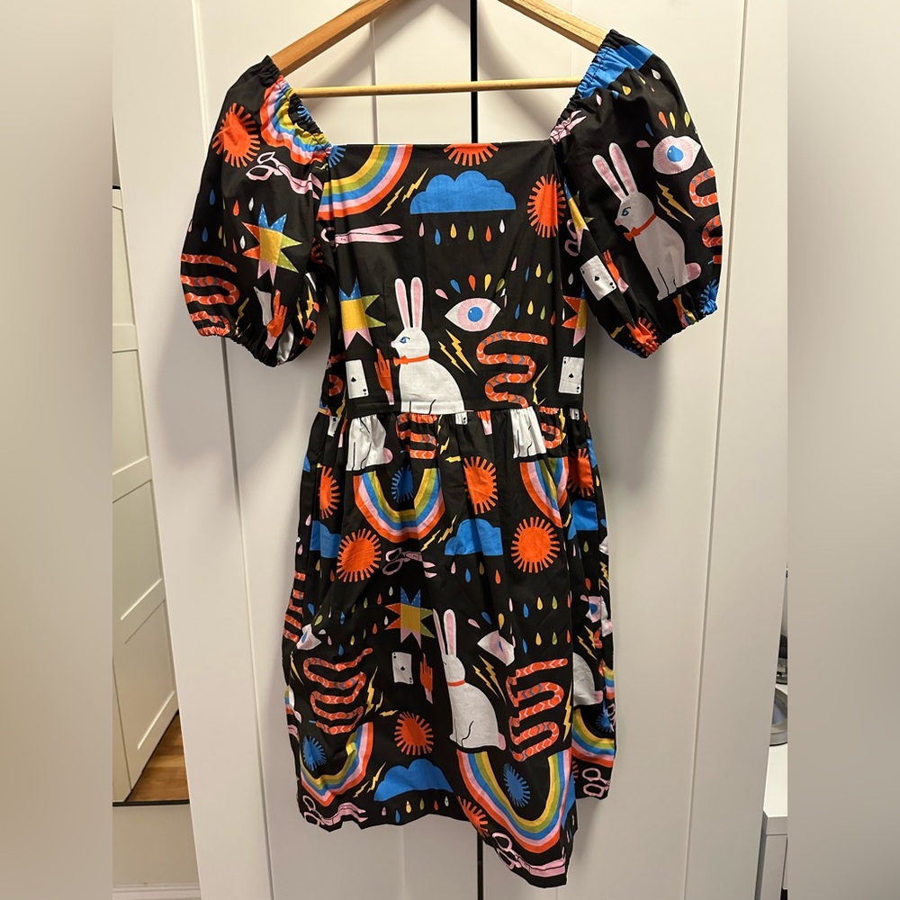 Nooworks Magic Print Puff Sleeve Dress